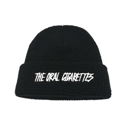 カリグラフィーロゴニット帽/ブラック