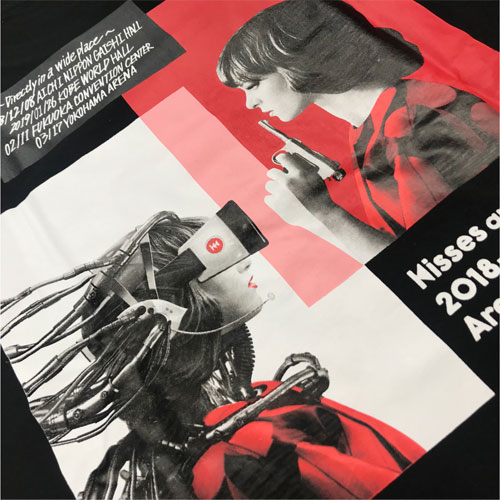 Kisses and Kills アリーナツアーTシャツ/ブラック