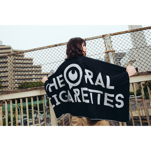 目玉ロゴジャガードバスタオル/ブラック