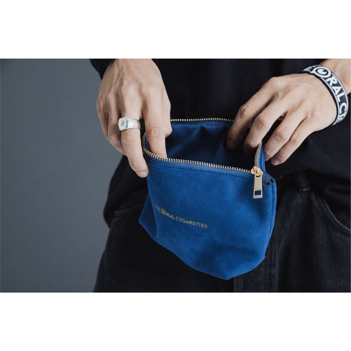 目玉ロゴベロアポーチ