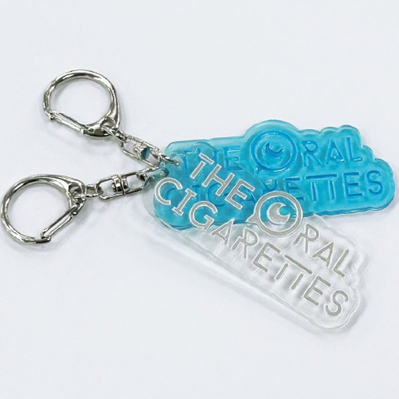 目玉ロゴリフレクターキーホルダー/ライトブルー