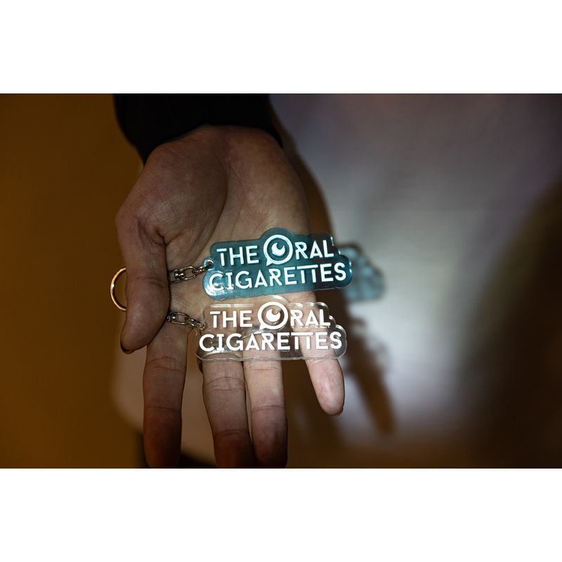 目玉ロゴリフレクターキーホルダー/ライトブルー