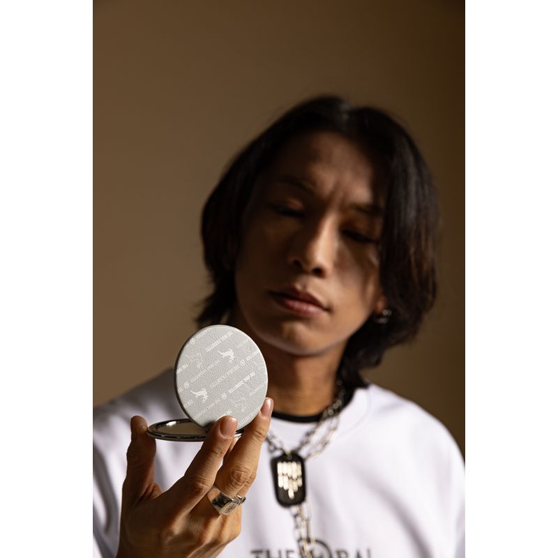 ロゴまみれ丸ミラー