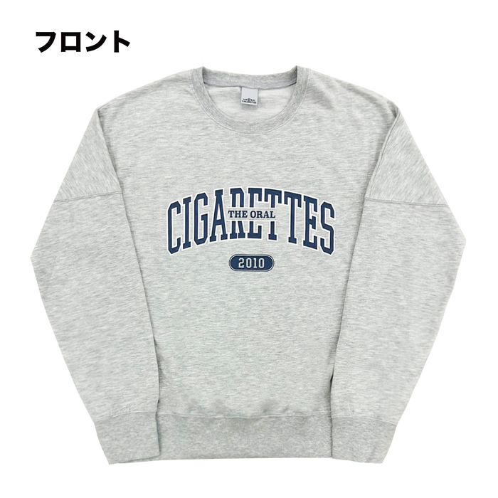 カレッジシガレッツロゴスウェットロンT/グレー