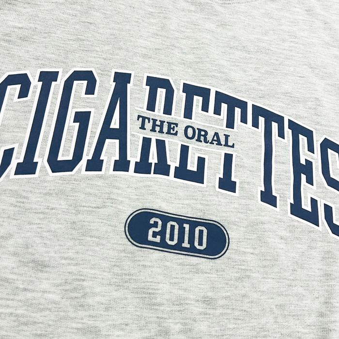 カレッジシガレッツロゴスウェットロンT/グレー