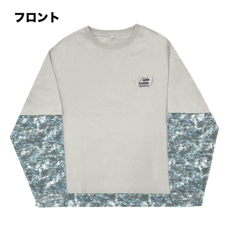 DREAMLAND Layered Long-sleeve T-shirt/ライトグレー