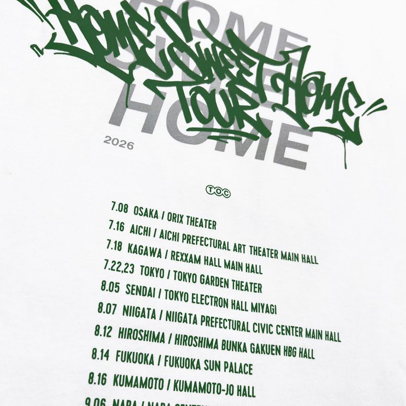 HOME SWEET HOME TOUR オフィシャルTシャツ/ホワイト