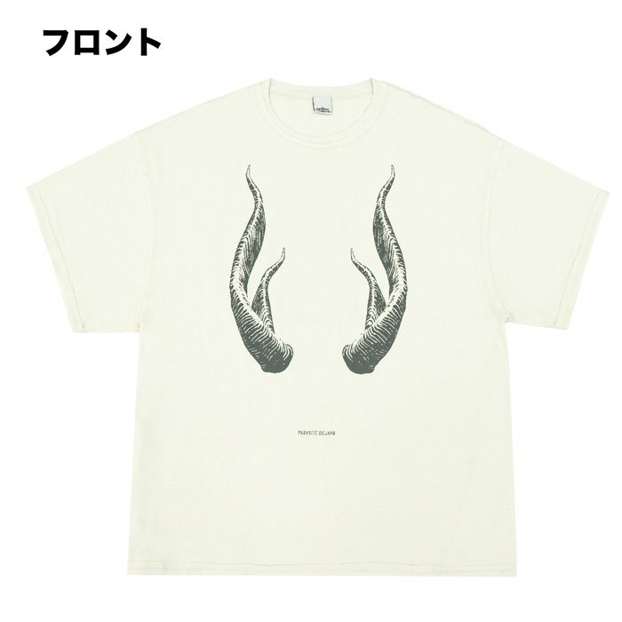 【7】PD'24 × SIVA(MUZE) ラビリンスビッグシルエットTシャツ/オフホワイト