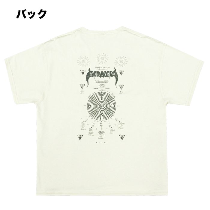 【7】PD'24 × SIVA(MUZE) ラビリンスビッグシルエットTシャツ/オフホワイト