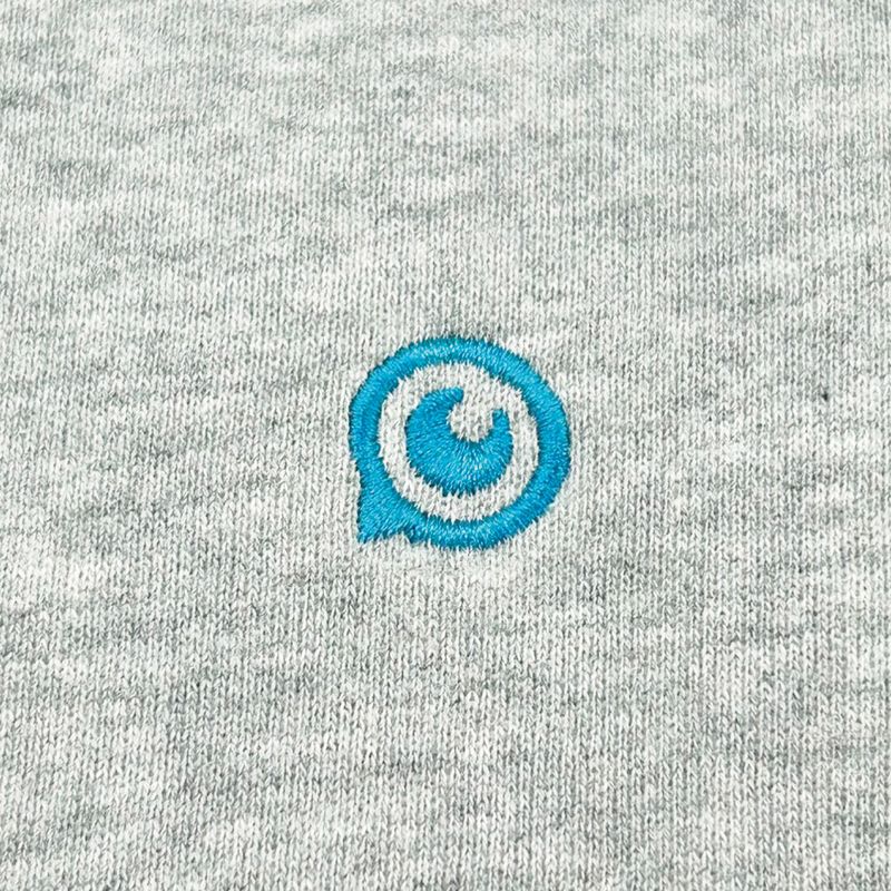 目玉刺繍半袖スウェット/グレー
