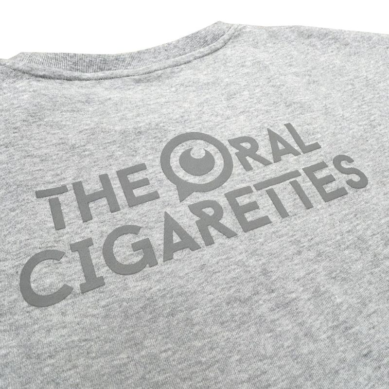 目玉刺繍半袖スウェット/グレー