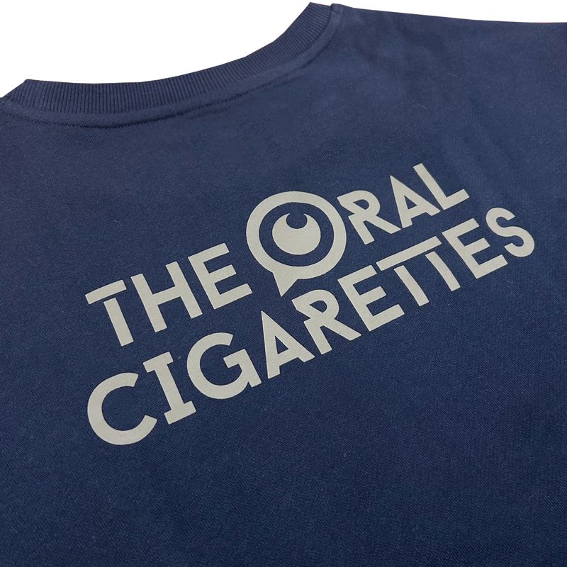 目玉刺繍半袖スウェット/ネイビー