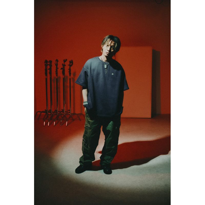 目玉刺繍半袖スウェット/ネイビー