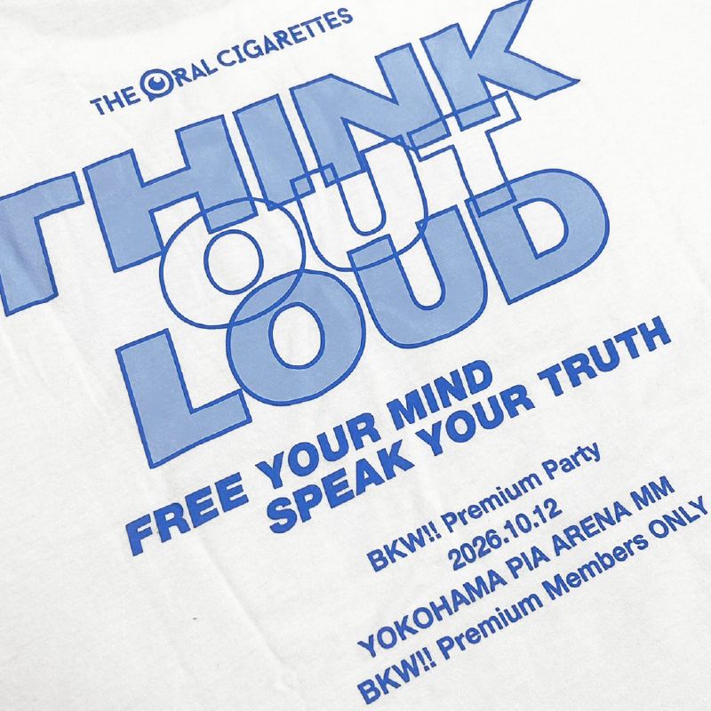 THINK OUT LOUD オフィシャルTシャツ/ホワイト