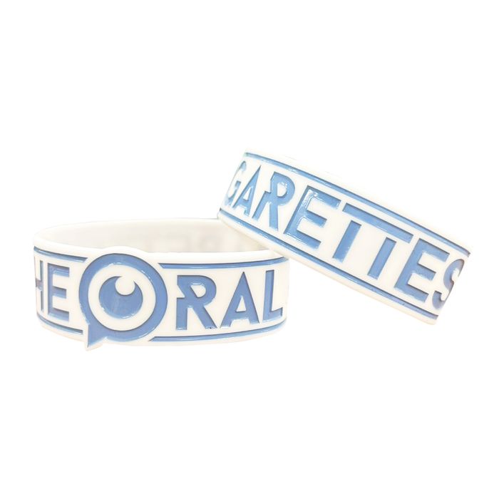 目玉ロゴラバーバンド/ホワイトブルー