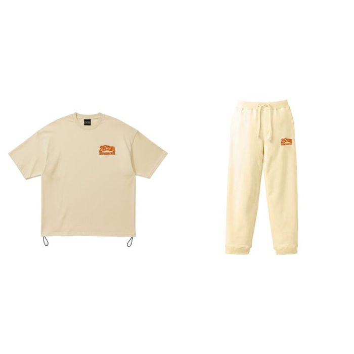【ORANGE RANGE】25周年 セットアップ(リラックスフィットTシャツ+スウェットパンツ)/ナチュラル