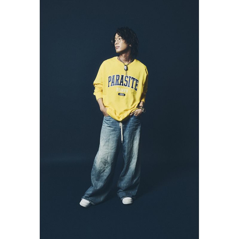 【3】PD'24 カレッジロゴスウェットロンT/グレー