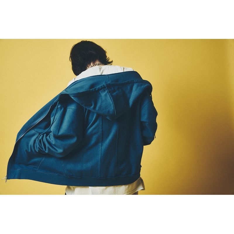 【13】DREAMLAND LOGO Zipup Hoodie/ピーコックブルー