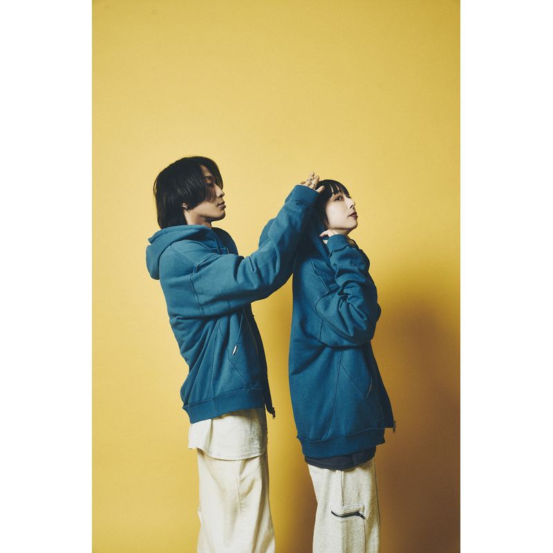 【13】DREAMLAND LOGO Zipup Hoodie/ピーコックブルー