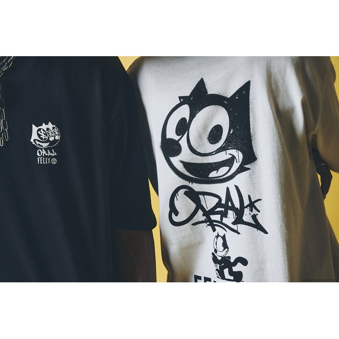 【6】THE ORAL CIGARETTES × Felix the Cat コラボTシャツ/ブラック
