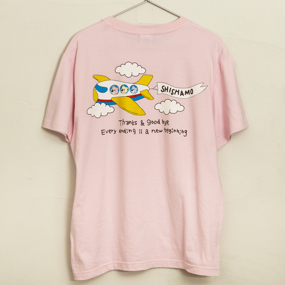 【会場受取】SHISHAMO×Candy Stripper フライトくま Tシャツ/ピンク
