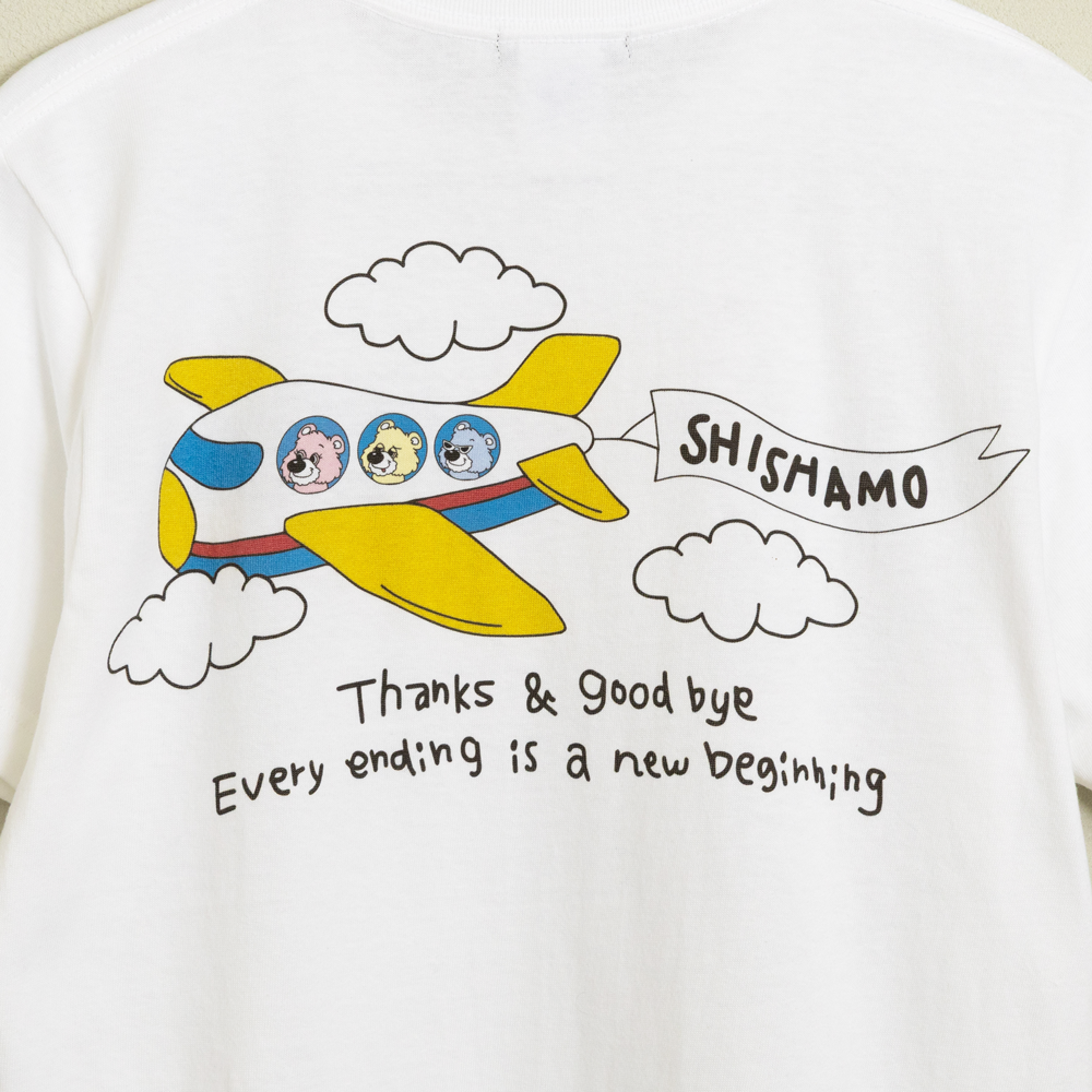 【会場受取】SHISHAMO×Candy Stripper フライトくま Tシャツ/ホワイト