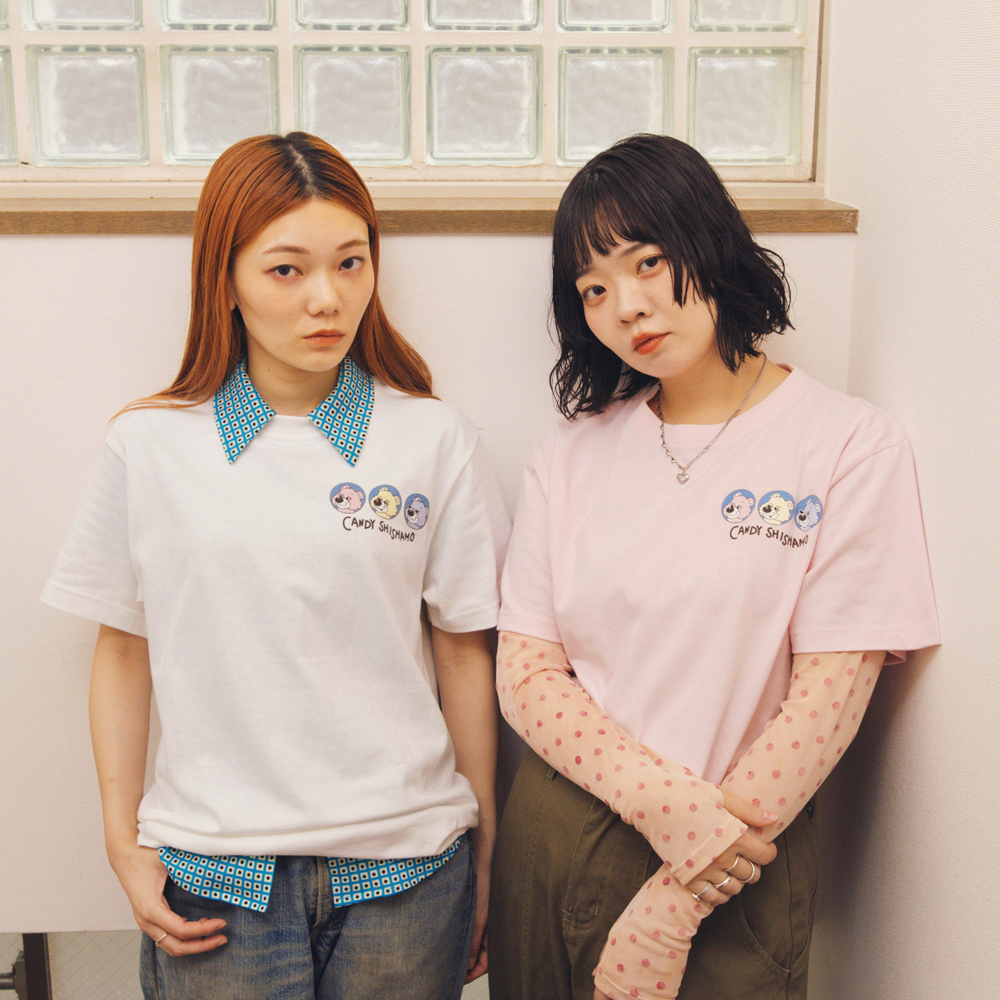 【会場受取】SHISHAMO×Candy Stripper フライトくま Tシャツ/ホワイト