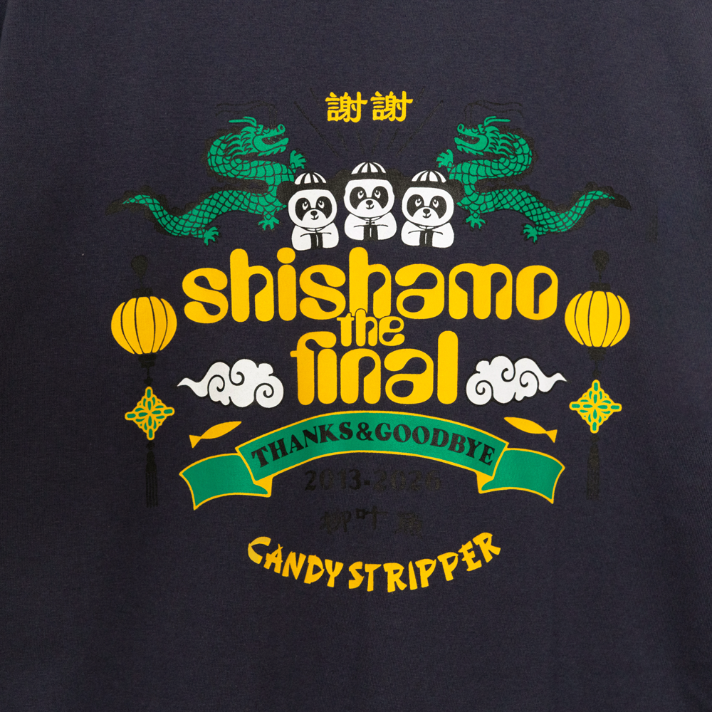 【会場受取】SHISHAMO×Candy Stripper SHISHAMO THE FINAL CHINA T/ネイビー