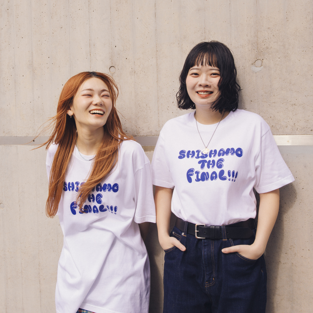 【会場受取】SHISHAMO THE FINAL ロゴTシャツ/ホワイト×ブルー