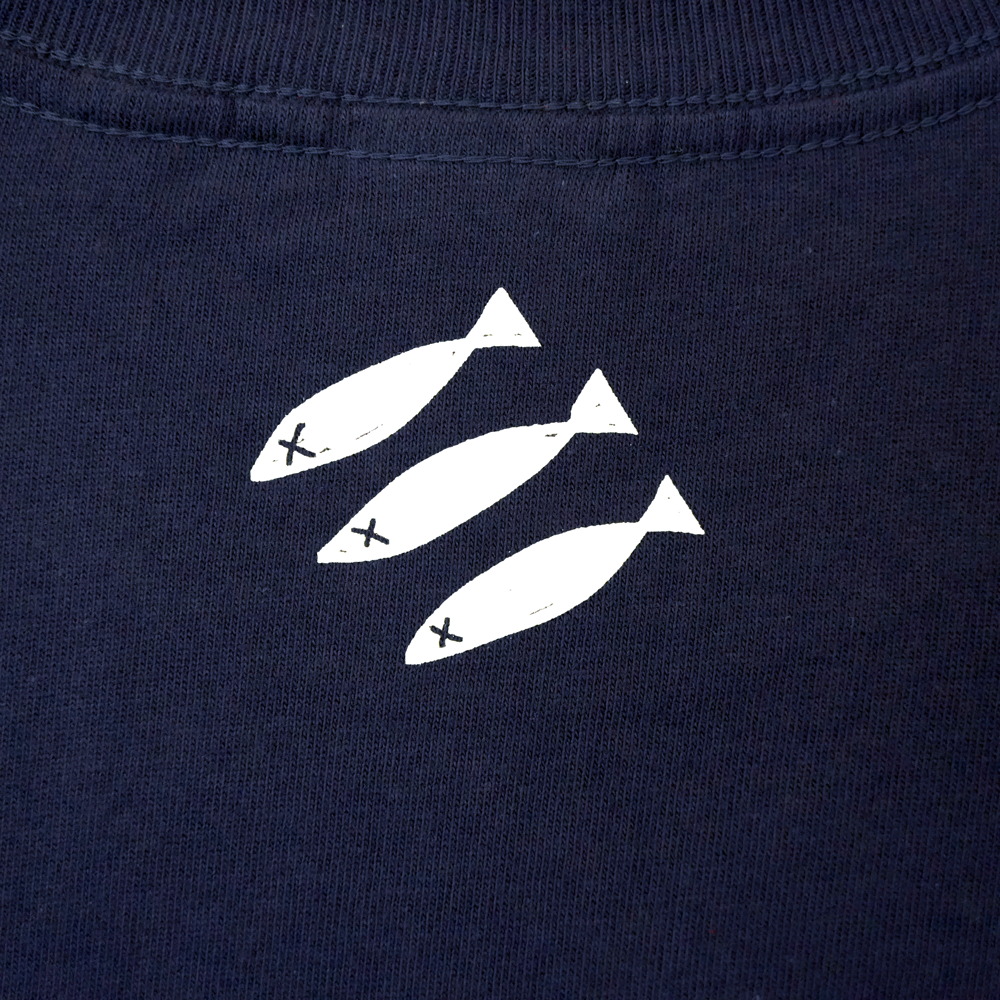 【会場受取】SHISHAMO Thanks for everything KIDSロゴTシャツ/ネイビー×白