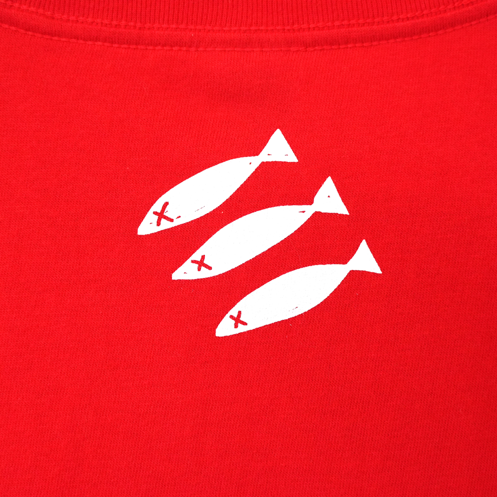 【会場受取】SHISHAMO Thanks for everything ロゴTシャツ/赤×白