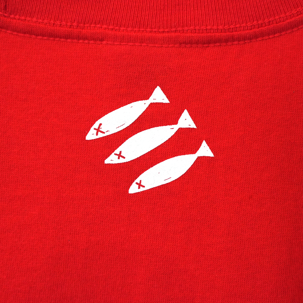 【会場受取】SHISHAMO Thanks for everything KIDSロゴTシャツ/赤×白