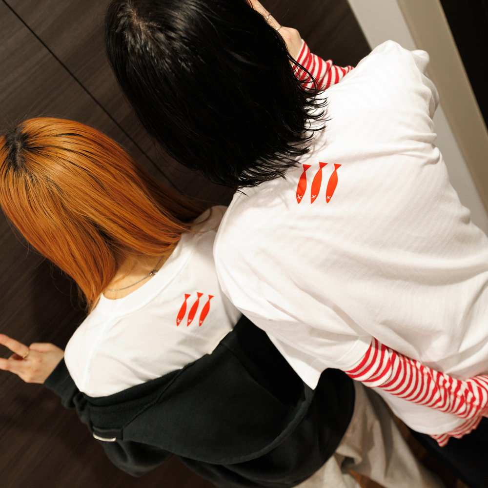 【会場受取】SHISHAMO Thanks for everything ロゴTシャツ/白×赤