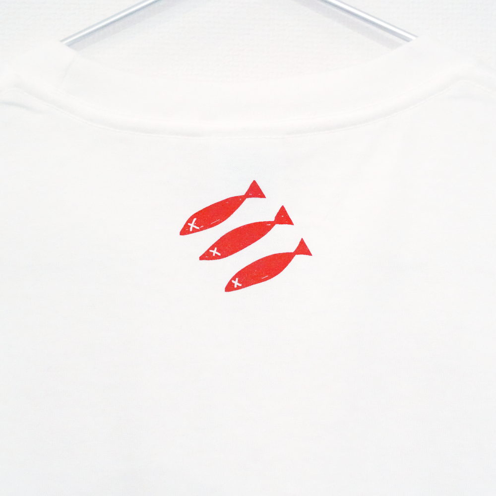 【会場受取】SHISHAMO Thanks for everything KIDSロゴTシャツ/白×赤