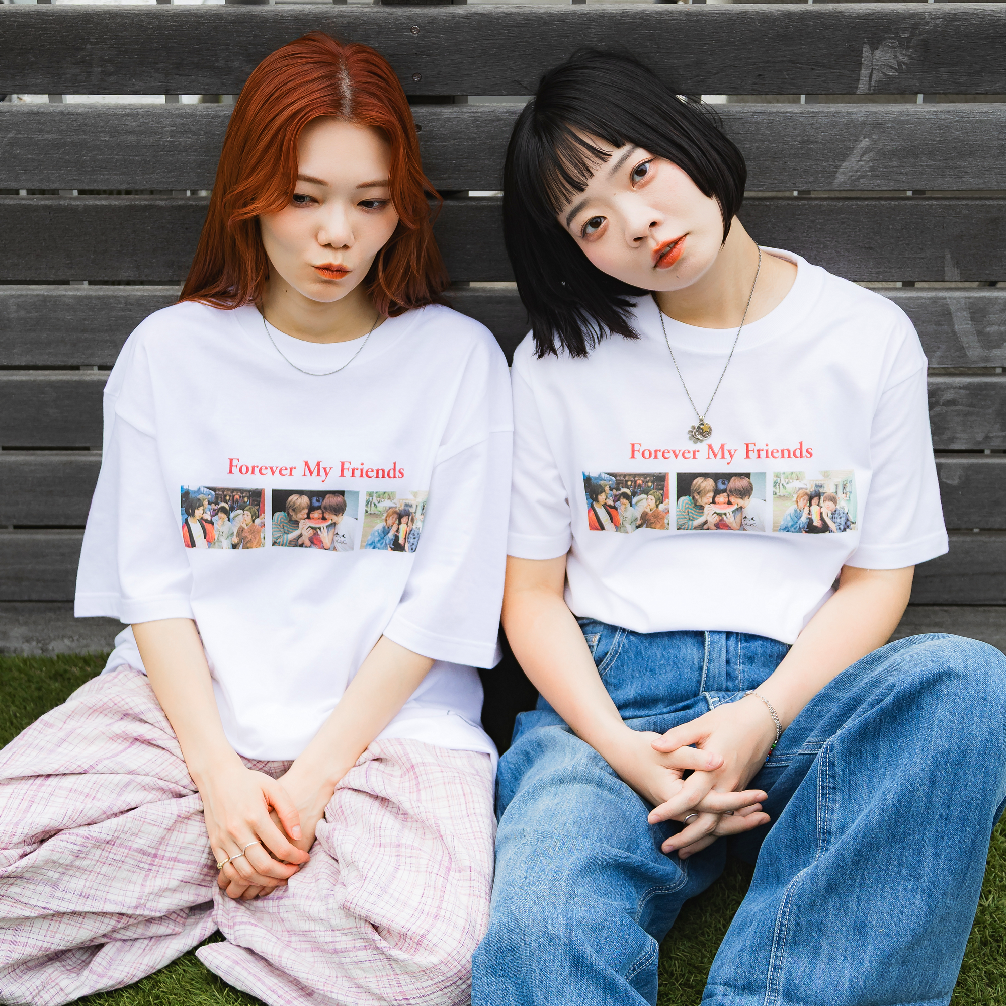 【会場受取】SHISHAMO×TANGTANG×川島小鳥 コラボTシャツ/Forever My Friends