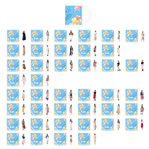 STU48ラストシップ公演 個別アクリルスタンドコースター&ロゴ入りマグカップ