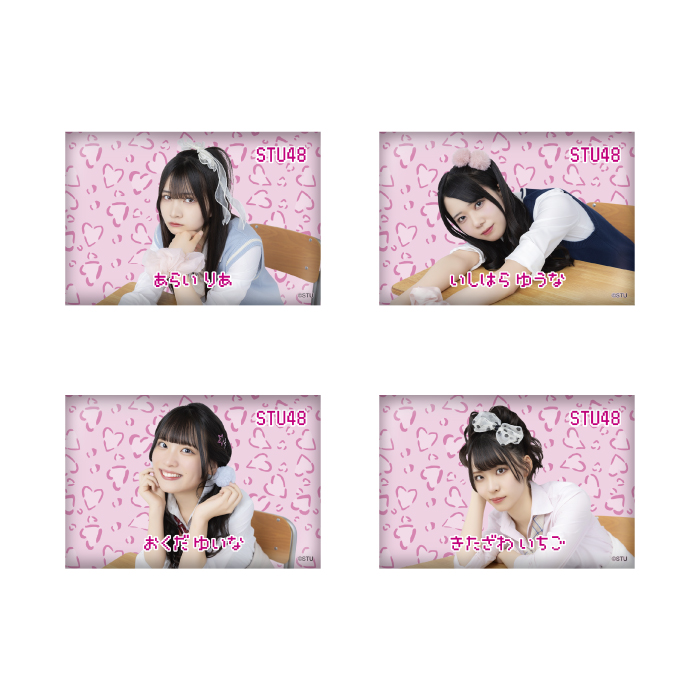 STU48 個別スクエア缶バッチ(平成ギャル衣装)