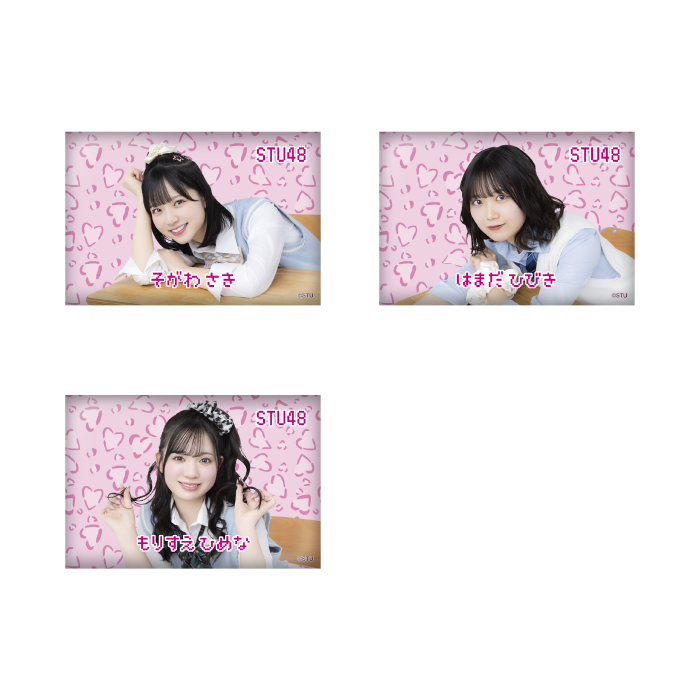 STU48 個別スクエア缶バッチ(平成ギャル衣装)
