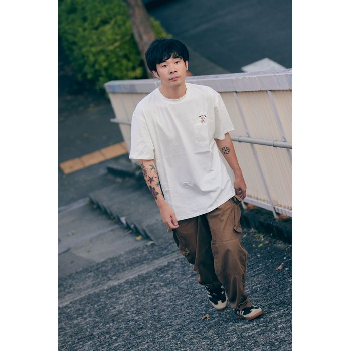 わんこポケットTシャツ/バニラホワイト
