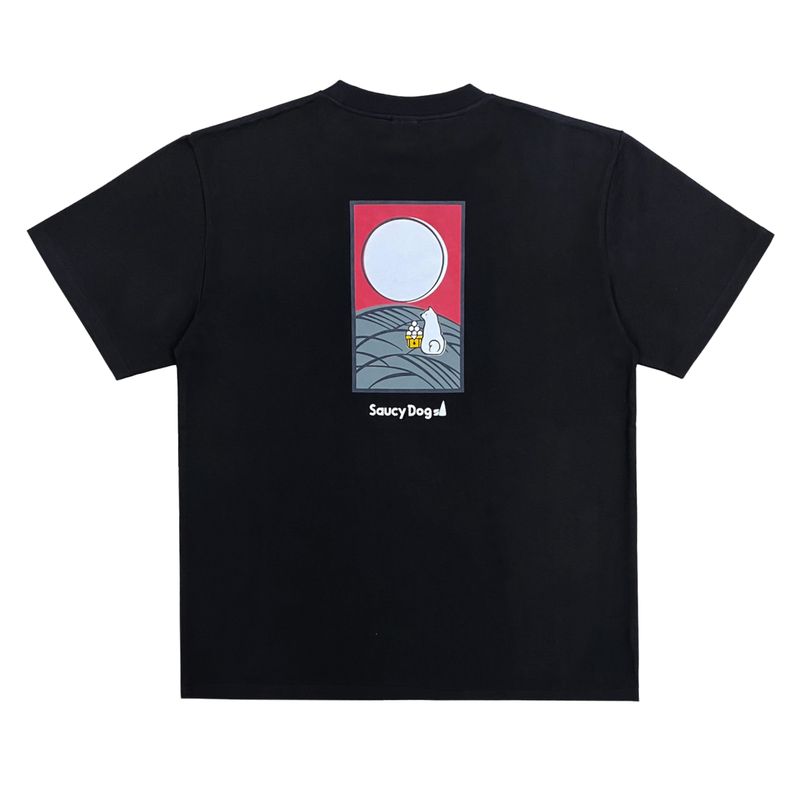 ”coi coi” Tシャツ -芒に犬-