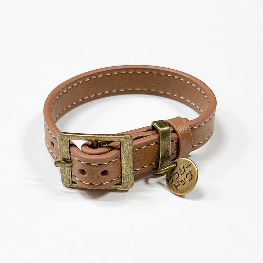 首輪風レザーブレス/ブラウン