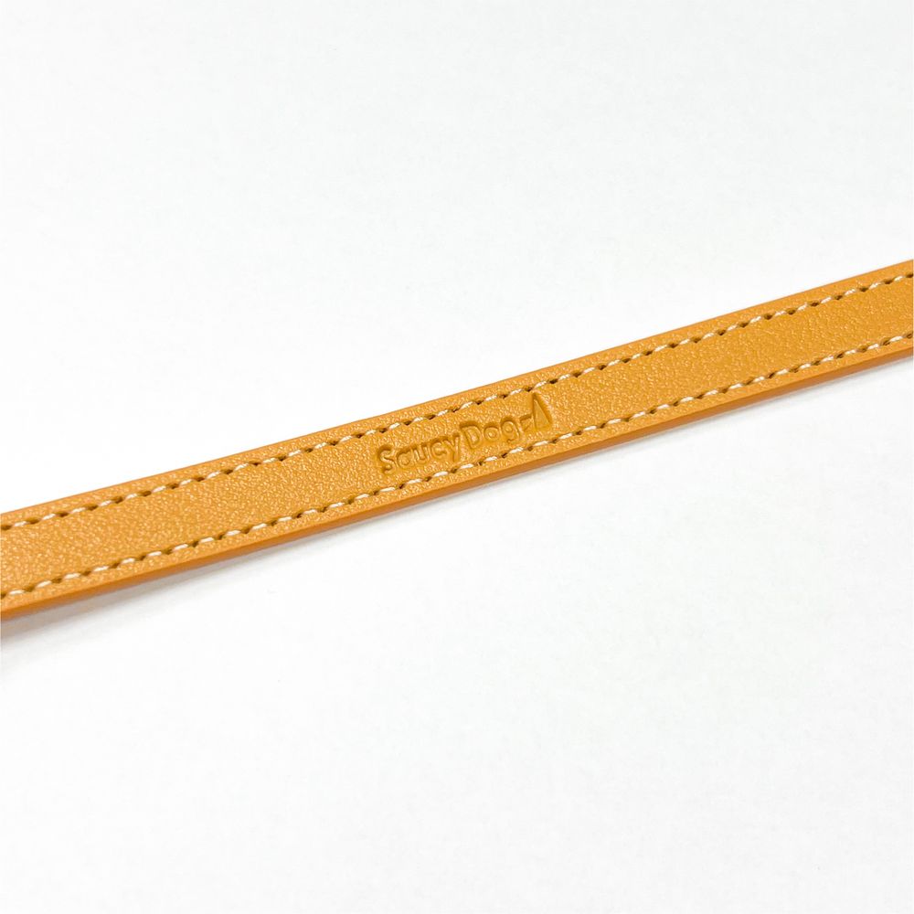 首輪風レザーブレス/キャメル