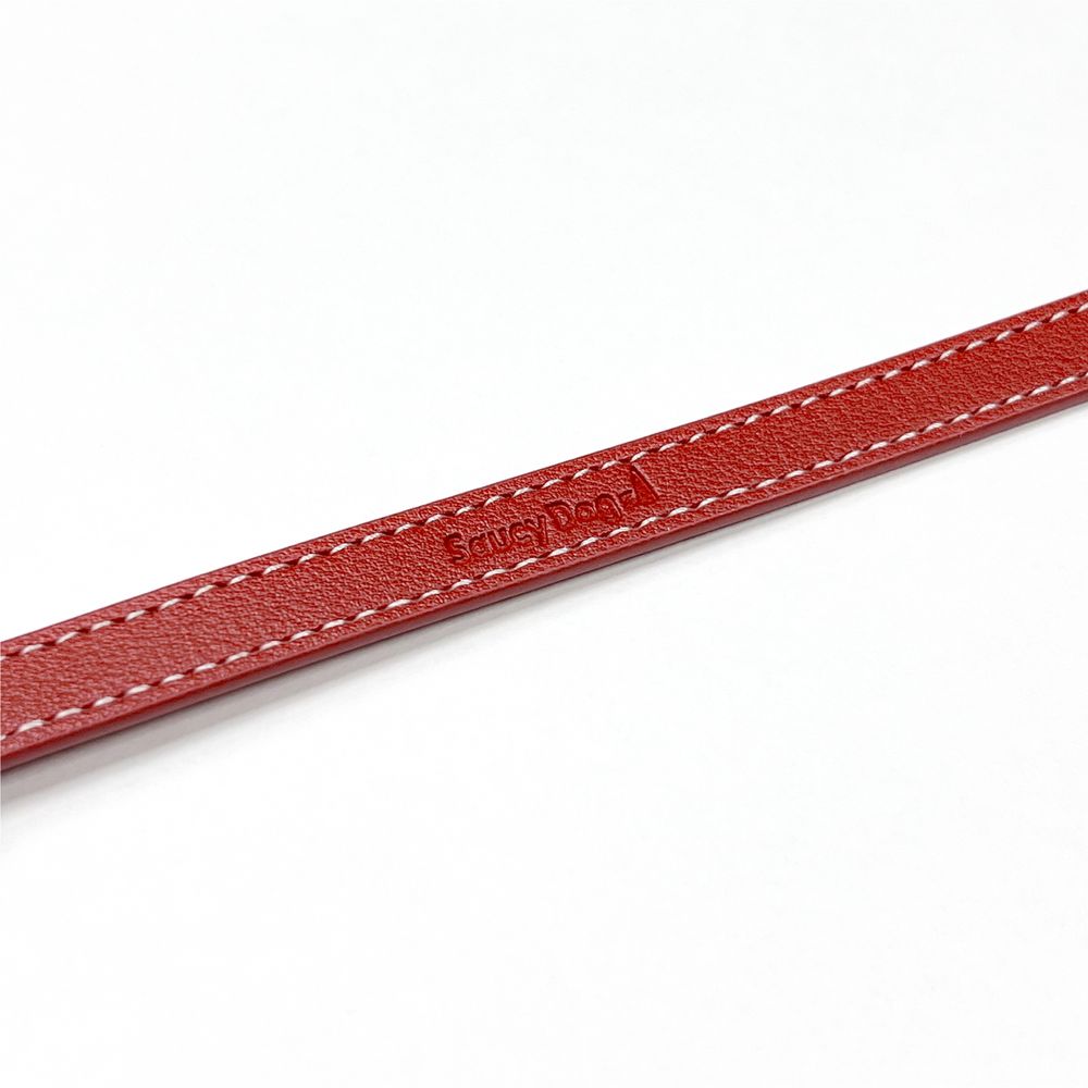 首輪風レザーブレス/ダークレッド