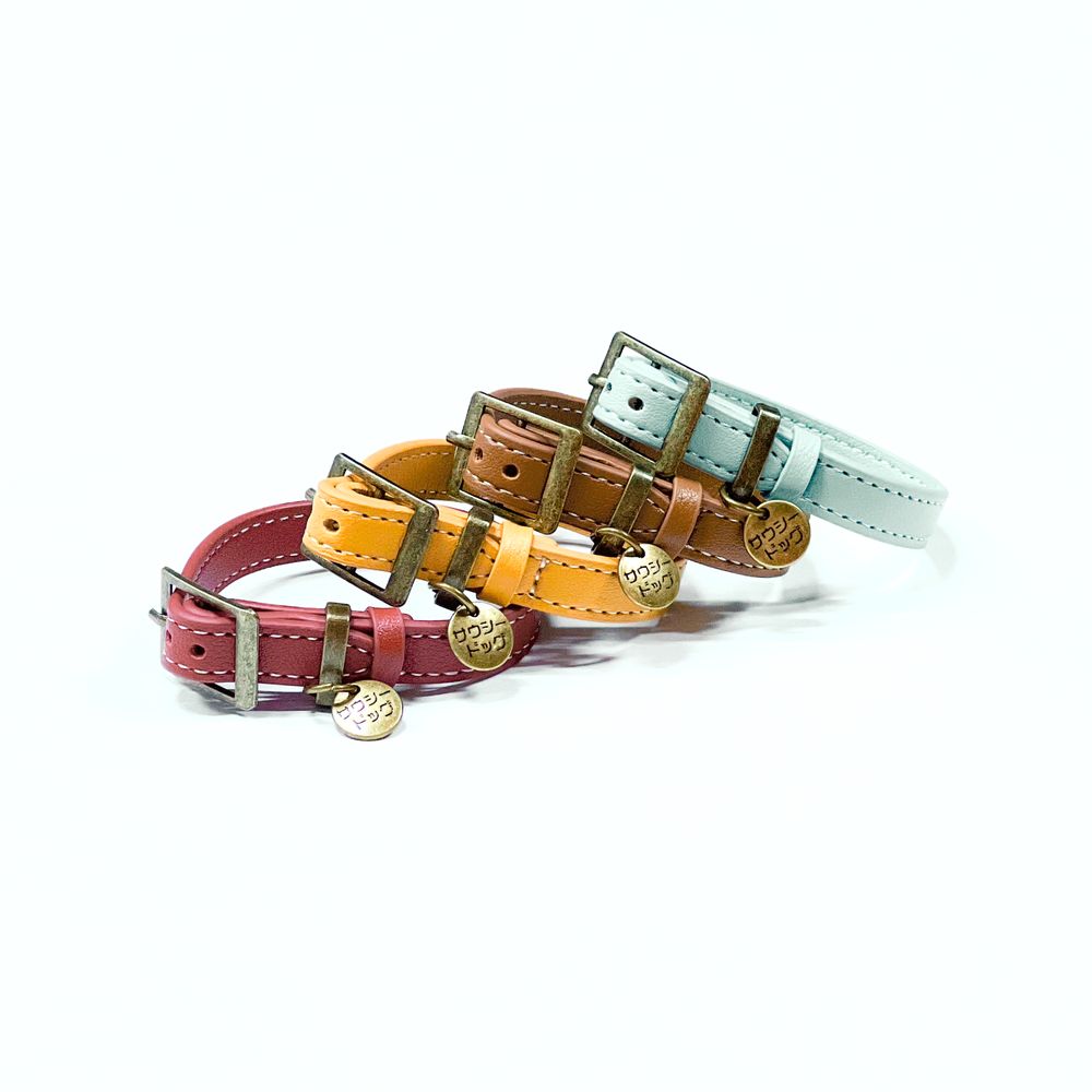 首輪風レザーブレス/ブラウン