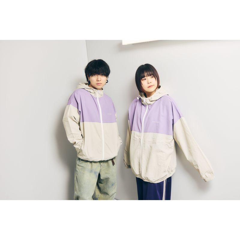 Saucy Dog バイカラーナイロンブルゾン