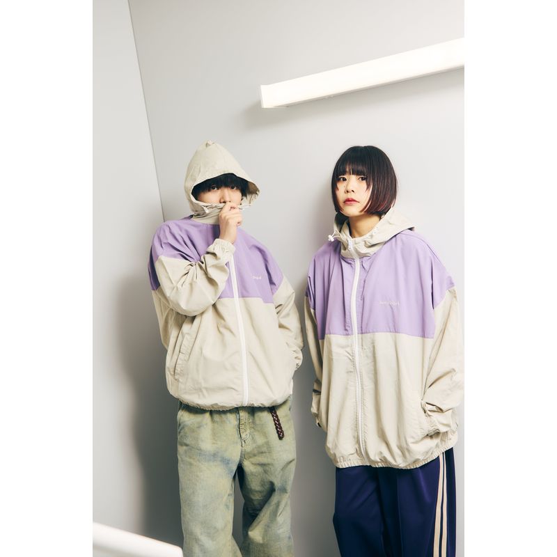 Saucy Dog バイカラーナイロンブルゾン