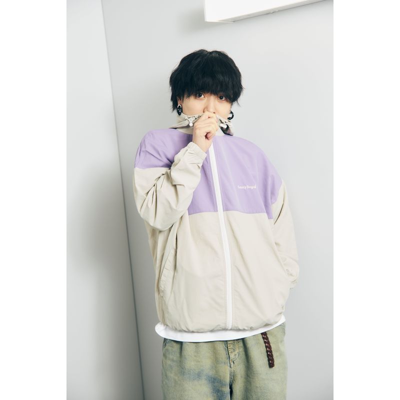 Saucy Dog バイカラーナイロンブルゾン