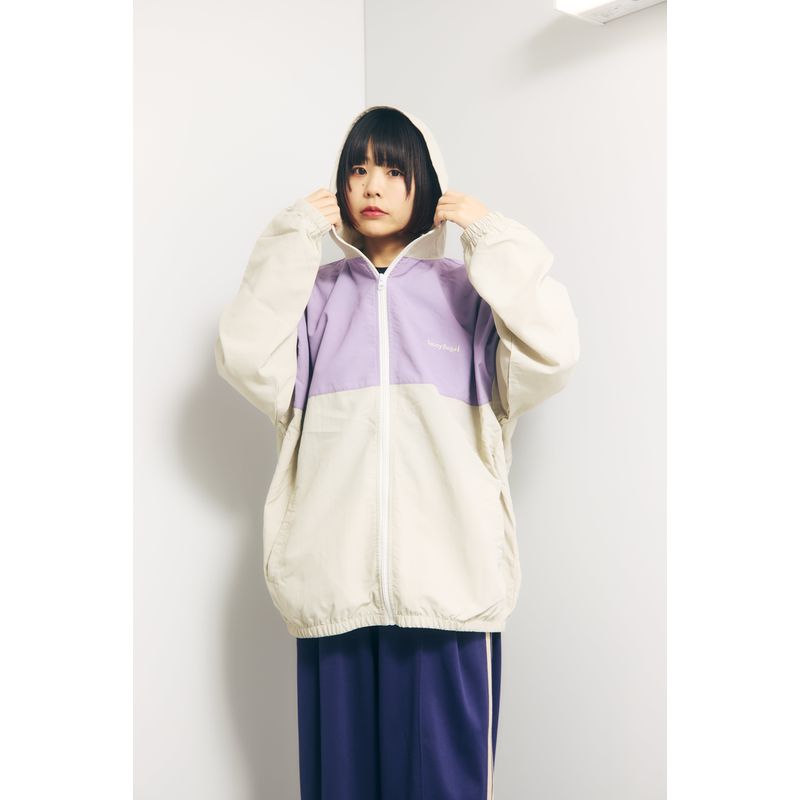 Saucy Dog バイカラーナイロンブルゾン