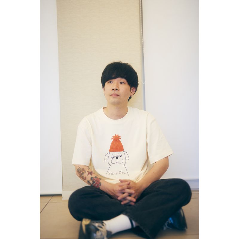 パグさんTシャツ/アイボリー