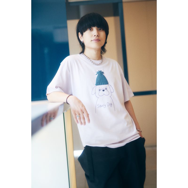 パグさんTシャツ/モーブピンク